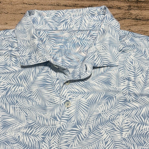 Rhoback Other - Rhoback Polo Shirt Mens XXXL Blue White Palm Leaf Tropical Performance Golf
